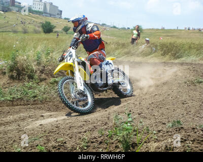 Moscou, Russie - le 23 juillet 2018 : concours de motocross à la périphérie de Moscou à l'motodrome. Les motos de sport Banque D'Images