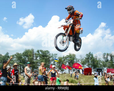 Moscou, Russie - le 23 juillet 2018 : concours de motocross à la périphérie de Moscou à l'motodrome. Les motos de sport Banque D'Images