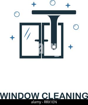 L'icône de nettoyage des vitres. Deux couleurs créatives de design collection icônes de nettoyage. L'assurance-chômage et de l'utilisation UX. Illustration de l'icône de nettoyage des vitres. Les pictogrammes Illustration de Vecteur
