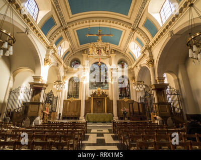 St Mary-le-Bow intérieur de l'église, Londres, Angleterre. Banque D'Images