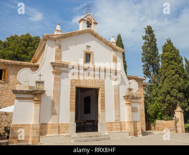 El Calvari chapelle dans la ville de Pollensa, Mallorca (Majorque), Iles Baléares, Espagne Banque D'Images