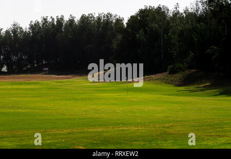 Golf vide couvert de balles de golf Banque D'Images