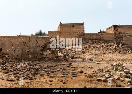 Al Jazirah Al Hamra Village patrimoine ruines dans les EAU Banque D'Images