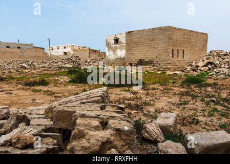 Al Jazirah Al Hamra Village patrimoine ruines dans les EAU Banque D'Images