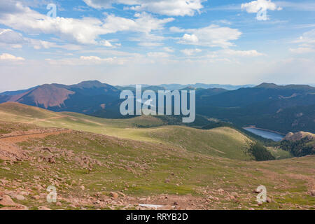 Vue de Pike's Peak cog railway Banque D'Images