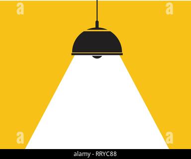 Lampe de plafond vecteur fond clair blanc. comme Spotlight. conception graphique de pendaison lampe électrique moderne Illustration de Vecteur
