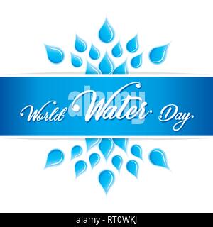 L'affiche de la journée mondiale de l'eau créatrice ou design de bannières Illustration de Vecteur