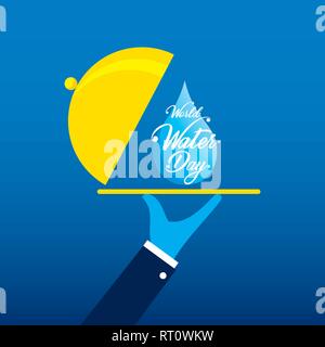 L'affiche de la journée mondiale de l'eau créatrice ou design de bannières Illustration de Vecteur