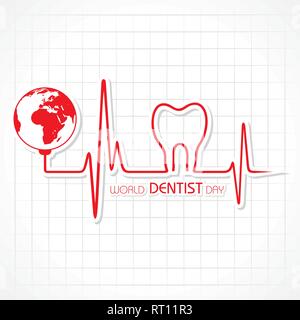 Journée mondiale de dentiste conception, 6 mars ,vector illustration Illustration de Vecteur