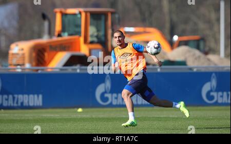 Gelsenkirchen, Allemagne. Feb 27, 2019. firo : 27.02.2019, football, 1.Bundesliga, la saison 2018/2019, le FC Schalke 04, la formation, l'KUTUCU avant BAGGER | Conditions de crédit dans le monde entier : dpa/Alamy Live News Banque D'Images