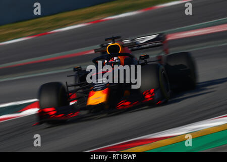 Montmelo, Barcelone - Espagne. Février 2019 De 27 h.Max Verstappen des Pays-Bas la conduite (33) Aston Martin Racing Red Bull RB15 sur la voie pendant six jours de F1 les essais d'hiver Banque D'Images