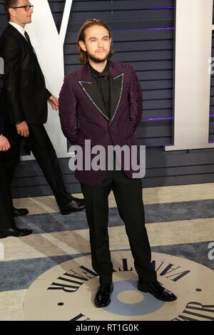 Los Angeles, CA. Feb 24, 2019. Arrivées à Zedd pour 2019 Vanity Fair Oscar Party, Wallis Annenberg Center for the Performing Arts, Los Angeles, CA, 24 février 2019. Credit : Priscilla Grant/Everett Collection/Alamy Live News Banque D'Images