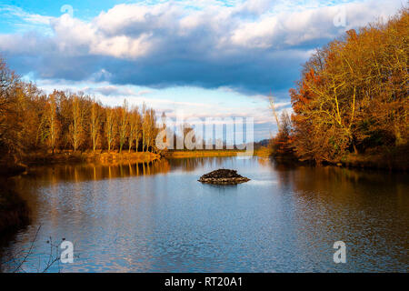 Parc du Lac, commune la française Tarn et Garonne France 82 Banque D'Images