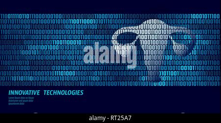 Les organes internes de la reproduction des femelles. Code binaire de flux de données. La technologie novatrice en ligne médecin utérus utérus vector illustration Illustration de Vecteur