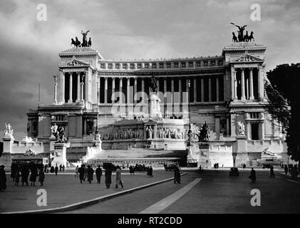 Voyage à Rome - Italie en 1950 - vue de Vittorio Emanuelle II connu sous le nom de monument Vittoriano à Rome. Image prise en 1954 par Erich Andres Banque D'Images