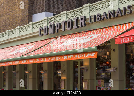 Comptoir libanais, un libanais et moyen-orientales restaurants sur Exhibition Road, South Kensington, Londres Banque D'Images