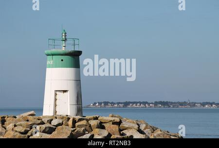 Pornichet phare dans la baie de La Baule en Loire Atlantique, Pays de la Loire, France Banque D'Images