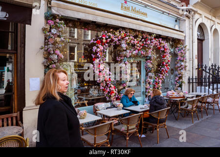 Fait Maison Salon de thé, 144 Gloucester Road, South Kensington, Londres Banque D'Images