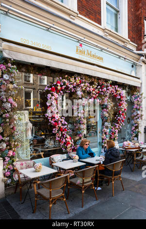 Fait Maison Salon de thé, 144 Gloucester Road, South Kensington, Londres Banque D'Images