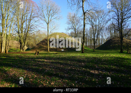Collines exploitation Bartlow Burial Mounds Banque D'Images
