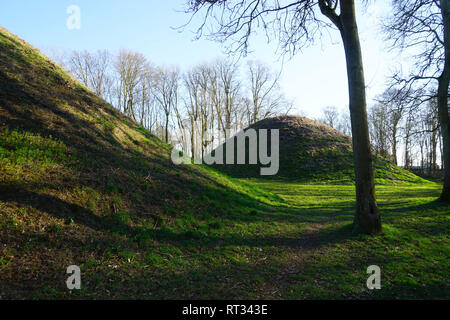 Collines exploitation Bartlow Burial Mounds Banque D'Images
