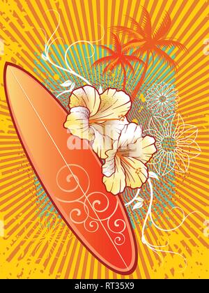 Arrière-plan de Surf Illustration de Vecteur