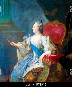Portrait de Catherine II, portrait,1763, side view Banque D'Images