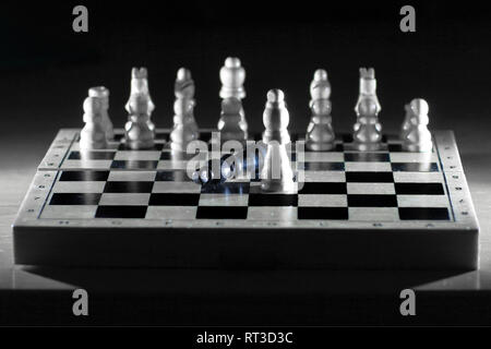 Chess composition du conseil d'administration.Le concept de victoire Banque D'Images