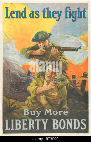 Vintage poster Guerre Banque D'Images