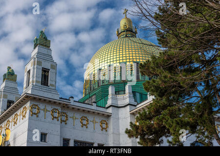 Otto Wagner Kirche am Steinhof (église) à Vienne, Autriche Banque D'Images
