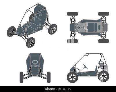 Baja véhicule sans frontières Illustration de Vecteur