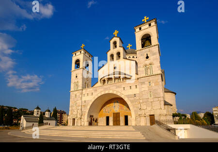 Le Monténégro, Podgorica, l'église orthodoxe serbe, Saborni Hram Hristovog Vaskrsenja Banque D'Images