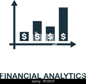 L'icône de l'analyse financière. L'élément de conception créative technologie collection icônes fintech. Parfaite de l'analyse financière, de Pixel pour l'icône web design Illustration de Vecteur