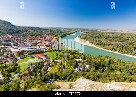 Hainburg vom Braunsberg, Donau, Niederösterreich Banque D'Images