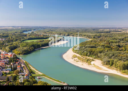 Hainburg vom Braunsberg, Donau, Niederösterreich Banque D'Images