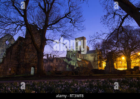 Kirkstall Abbey à Leeds Banque D'Images