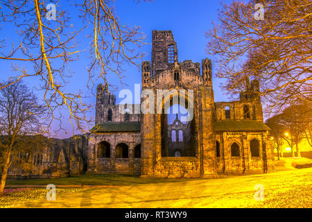 Kirkstall Abbey à Leeds Banque D'Images