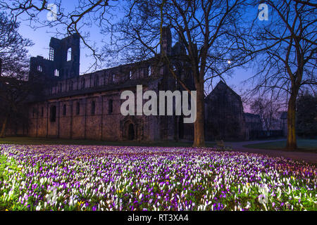 Kirkstall Abbey à Leeds Banque D'Images