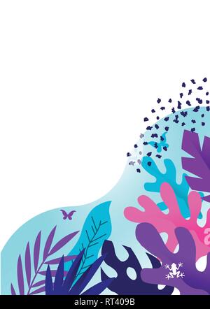 Illustration vectorielle avec fleurs plantes colorées pour divers motifs, y compris les cartes et couvre des modèles. Illustration de Vecteur