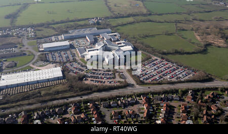 Vue aérienne de la force constabulaire du Cheshire AC à Winsford, Cheshire Banque D'Images