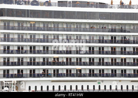 Carnival Spirit bateau de croisière quitte Sydney, Australie Banque D'Images