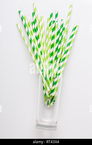 Pailles en papier écologiques Banque D'Images