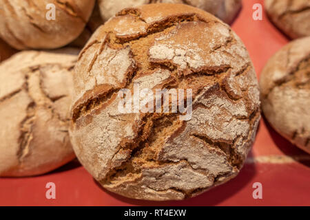 Pain de seigle fraîchement cuits dans un supermarché, food concept Banque D'Images