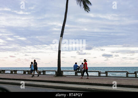 La plage de Recife, une belle plage ville dans le nord du Brésil Banque D'Images