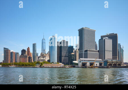 New York City skyline sur une journée ensoleillée, USA. Banque D'Images