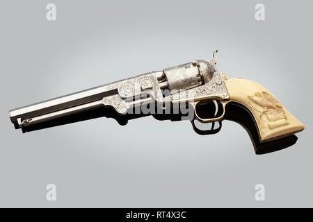 Modèle Colt 1851 Navy Revolver à percussion Banque D'Images