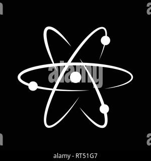 Icône de signe de l'atome. Symbole de la science pour la conception isolés Illustration de Vecteur