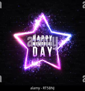 Happy Valentines Day. USA holiday star carte de souhaits Illustration de Vecteur