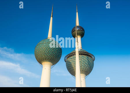 Saoudite, Koweït, Koweït City, Koweït Towers Banque D'Images