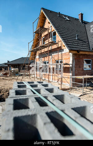 La Bulgarie, Plovdiv, une maison d'habitation en construction Banque D'Images